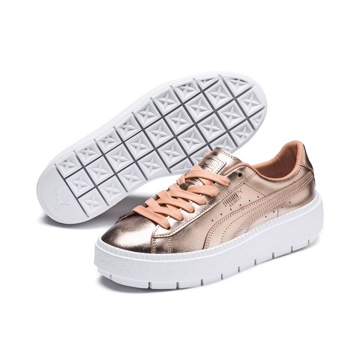 Sportschoenen voor Dames Puma Basket Platform Trace Luxe Bruin