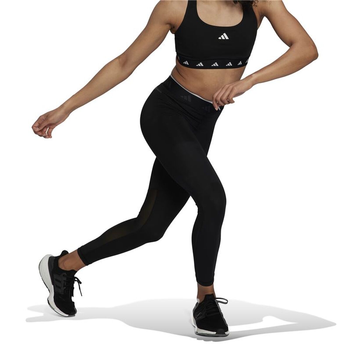 Lange sportbroek Adidas Zwart Vrouw