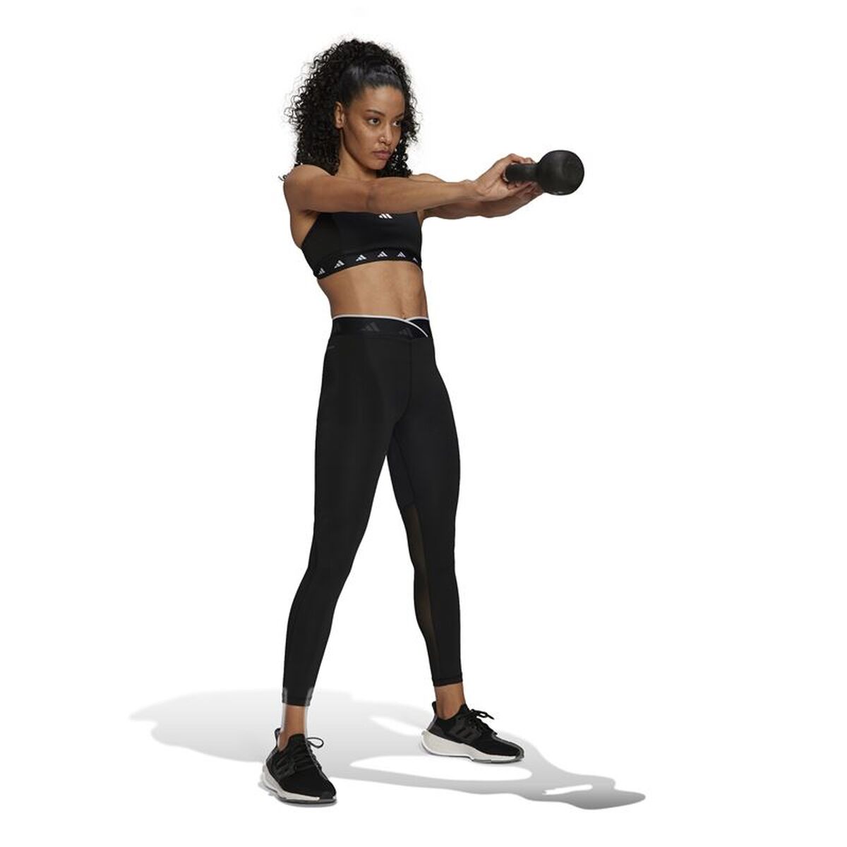 Lange sportbroek Adidas Zwart Vrouw
