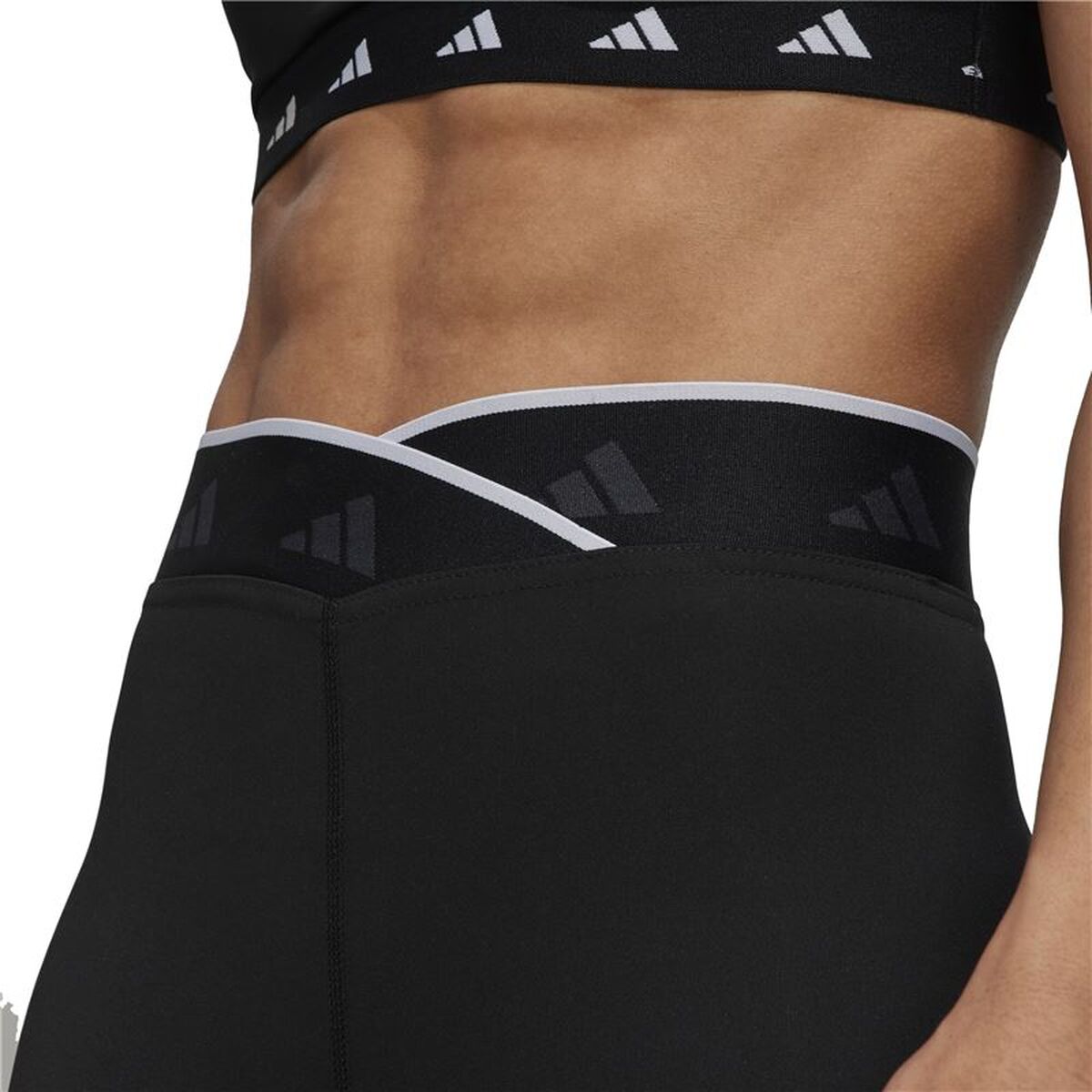 Lange sportbroek Adidas Zwart Vrouw