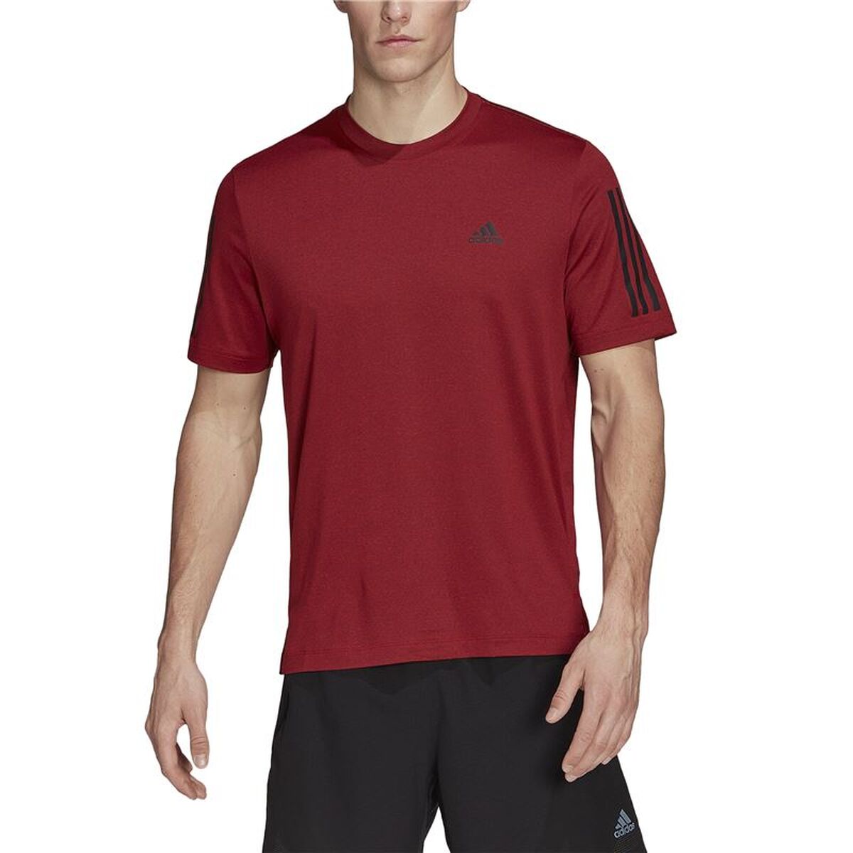 Mens Short Sleeve T-Shirt Adidas HK9542 Dark Red