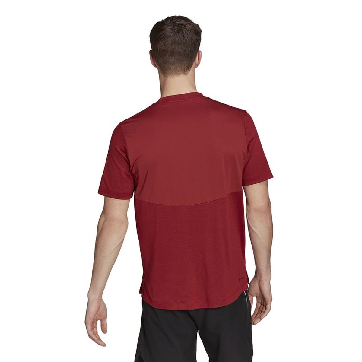 Mens Short Sleeve T-Shirt Adidas HK9542 Dark Red