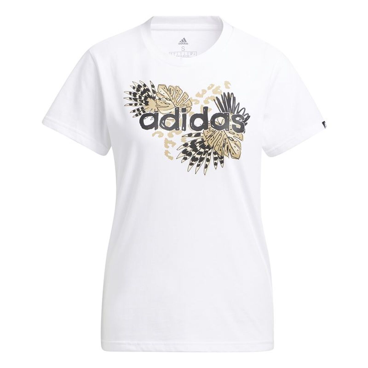 Dames-T-Shirt met Korte Mouwen Adidas H57399 Wit (XS)