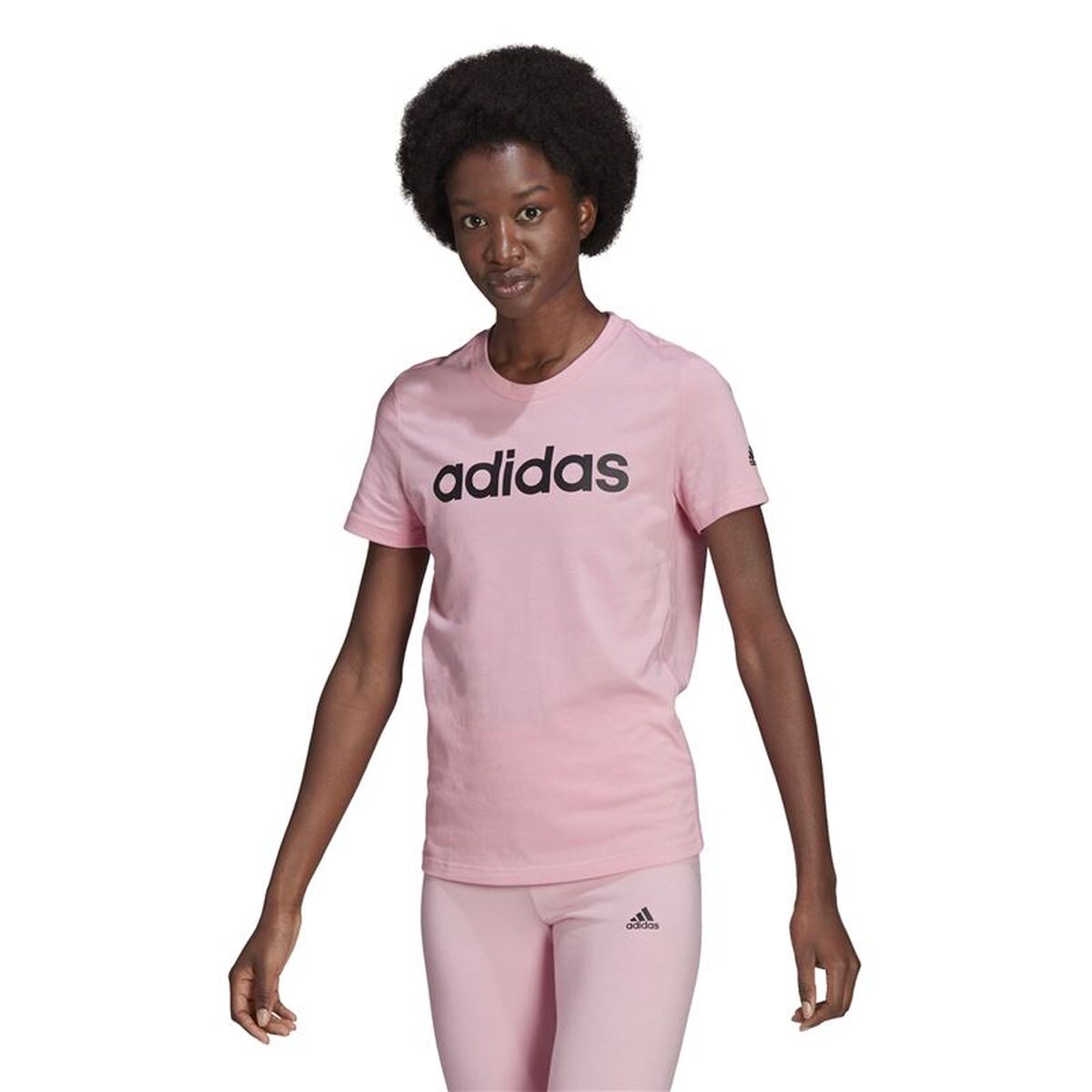 Dames-T-Shirt met Korte Mouwen Adidas Roze
