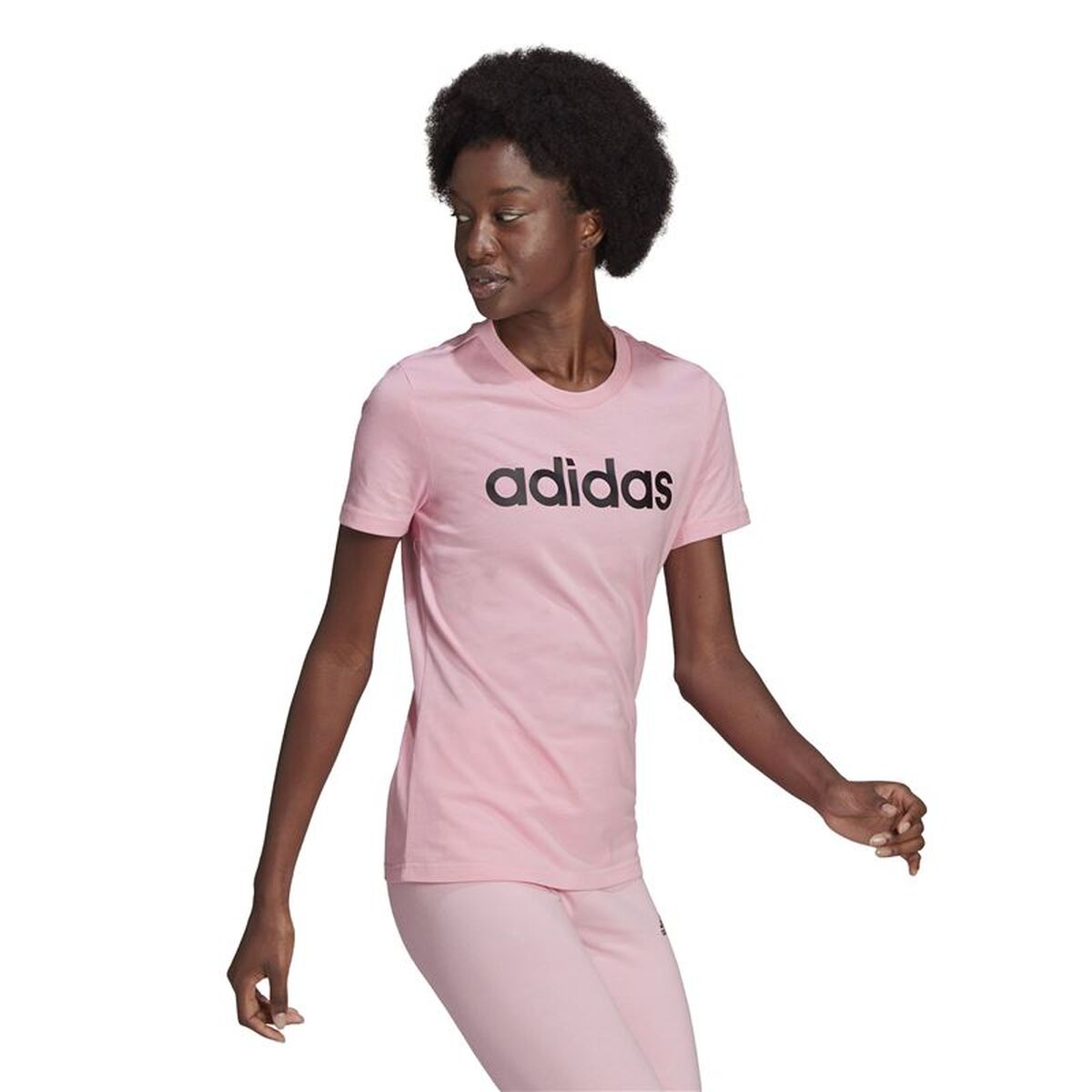 Dames-T-Shirt met Korte Mouwen Adidas Roze