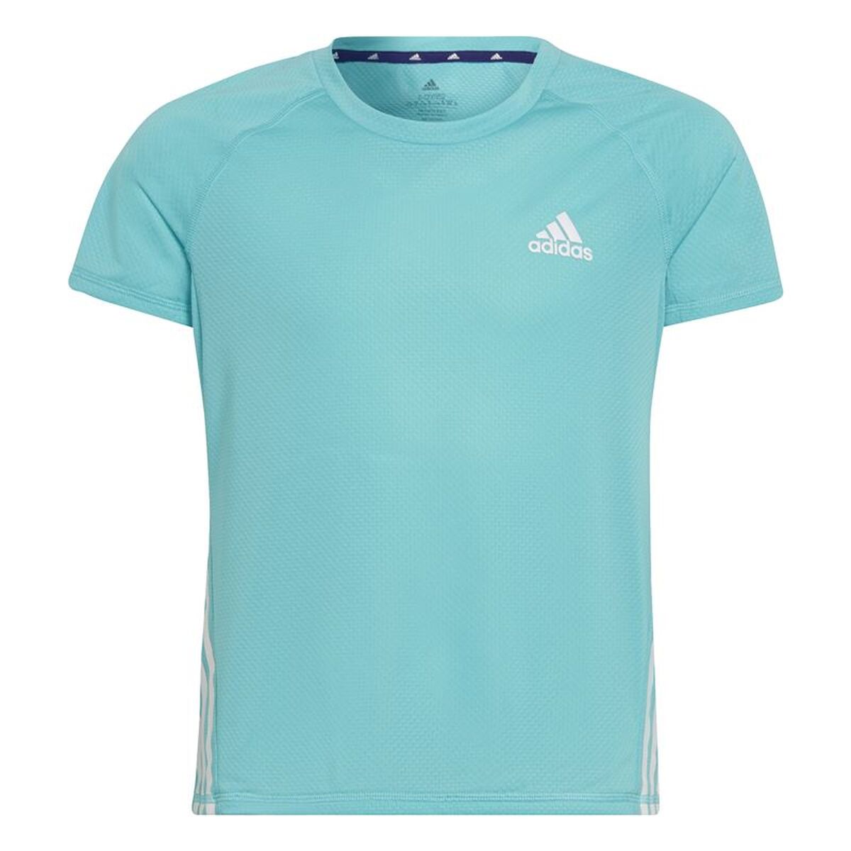 T-Shirt met Korte Mouwen voor kinderen Adidas AEROREADY Aquamarijn
