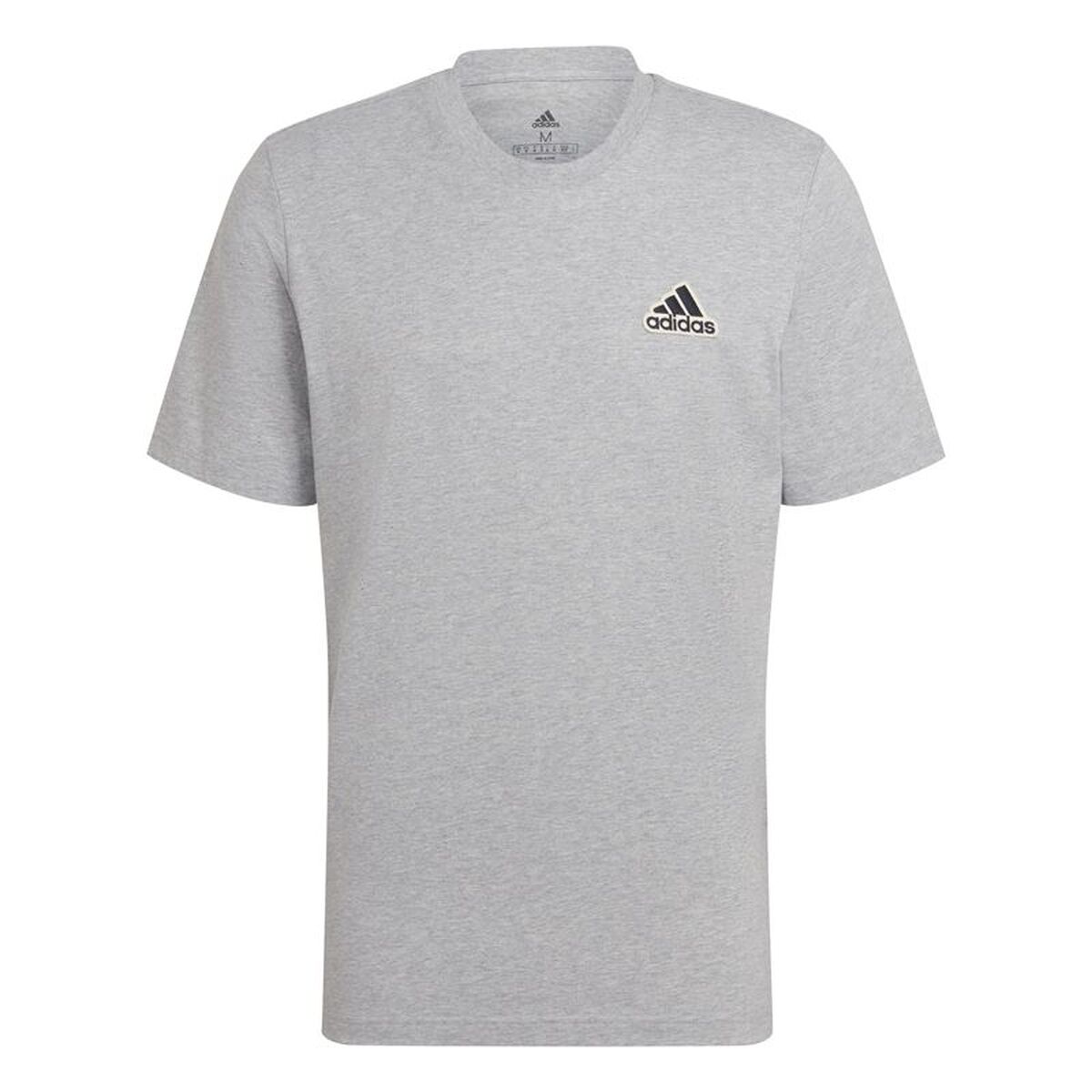 Heren-T-Shirt met Korte Mouwen Adidas Essentials Feelcomfy Lichtgrijs