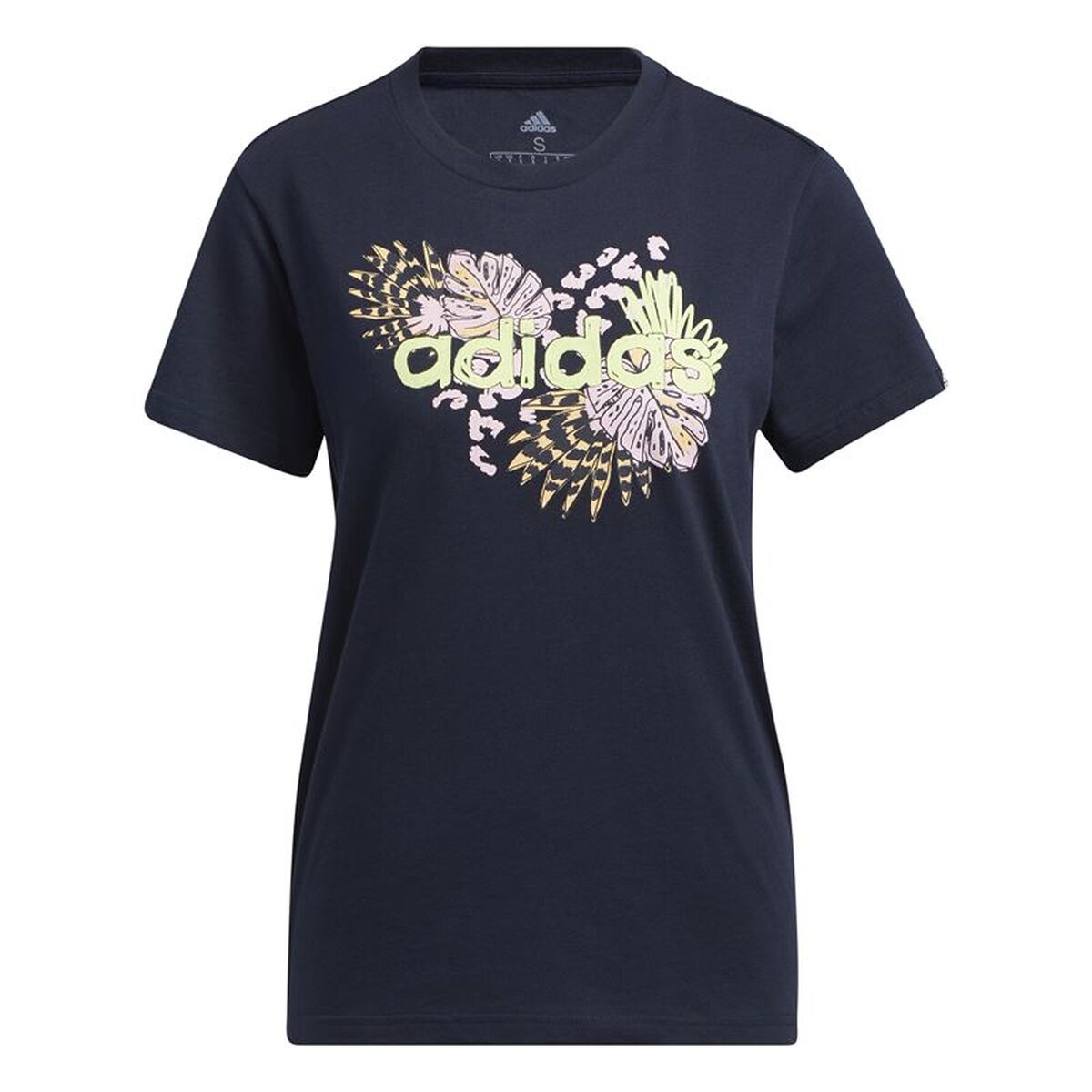 Dames-T-Shirt met Korte Mouwen Adidas HE4924 Donkerblauw (S)
