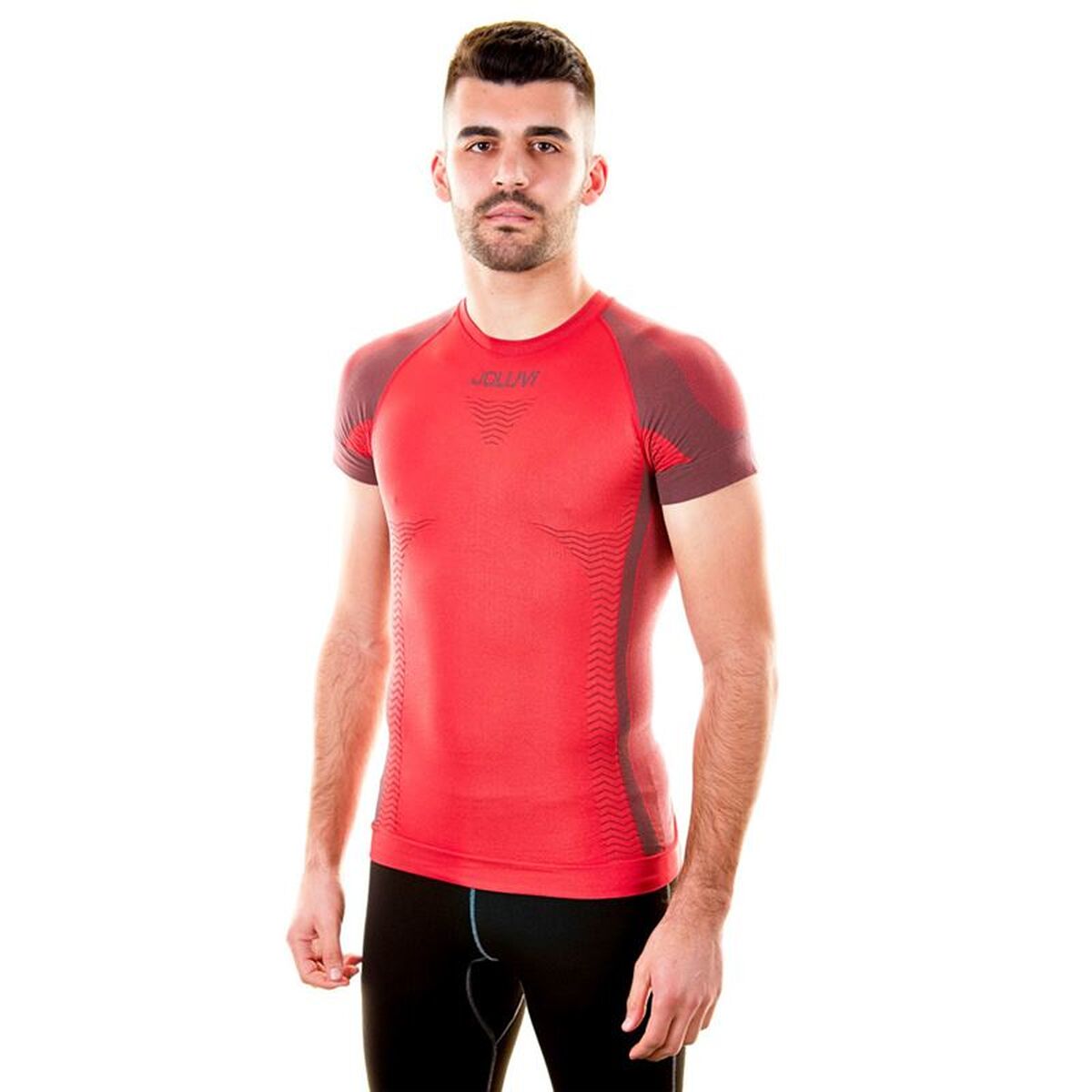Heren-T-Shirt met Korte Mouwen Joluvi Joluvi Pro Rood