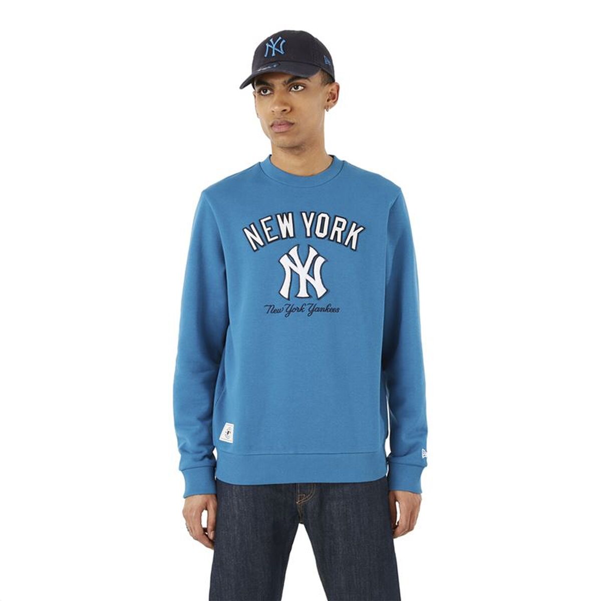 Herensweater zonder Capuchon New Era MLB Heritage New York Yankees M Blue Blauw