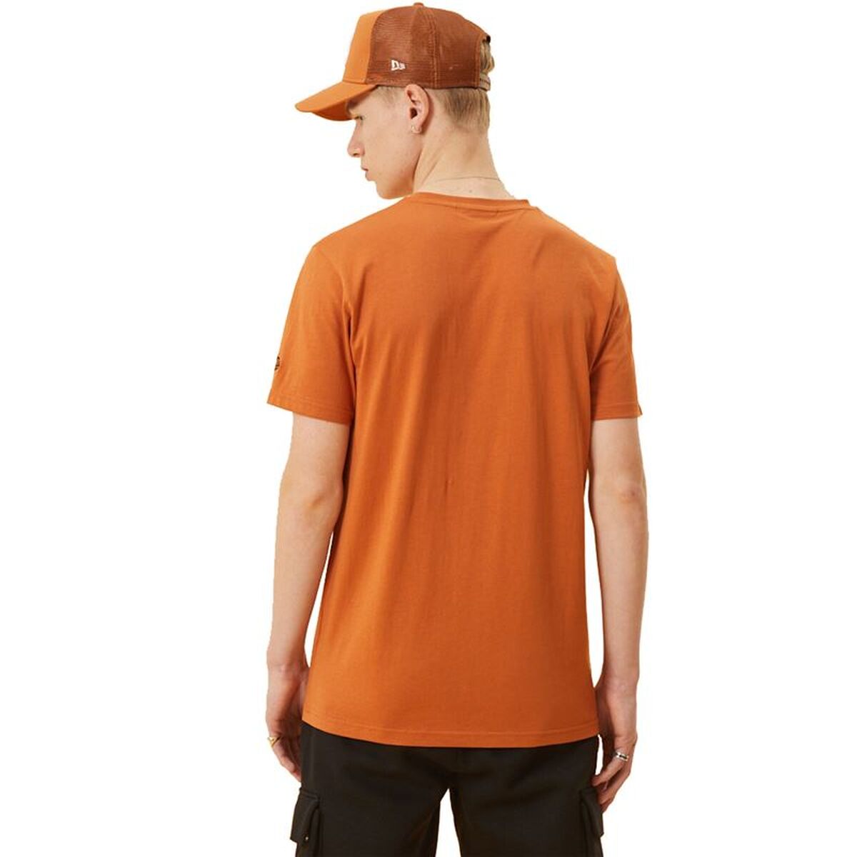 Heren-T-Shirt met Korte Mouwen New Era 12893145 Bruin (S)
