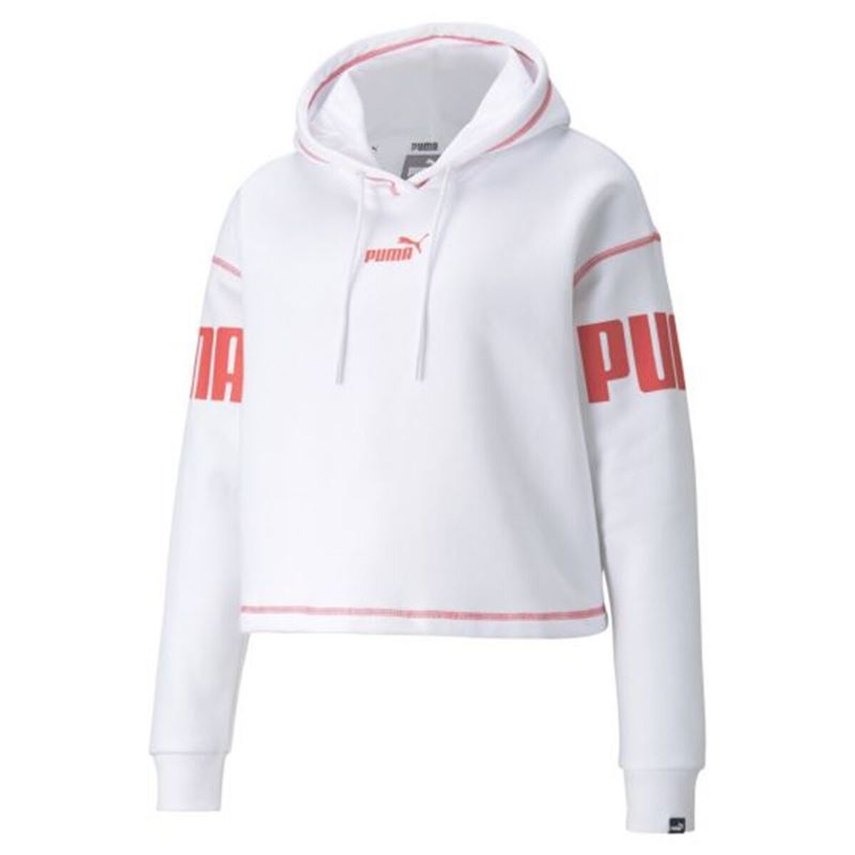 Dameshoodie Puma Puma Power Hoodie Fl W Wit