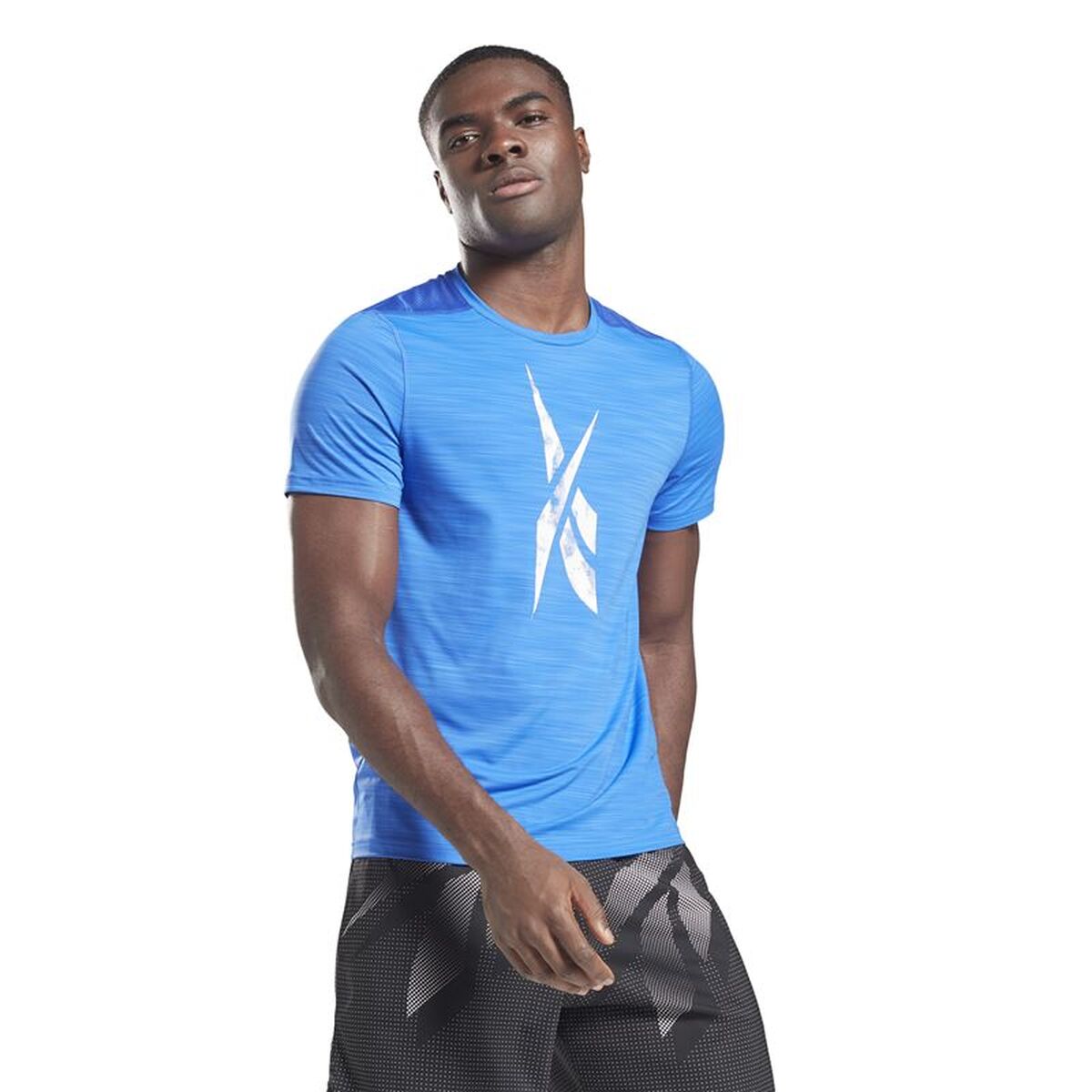 Heren-T-Shirt met Korte Mouwen Reebok Workout Ready Activchill Blauw