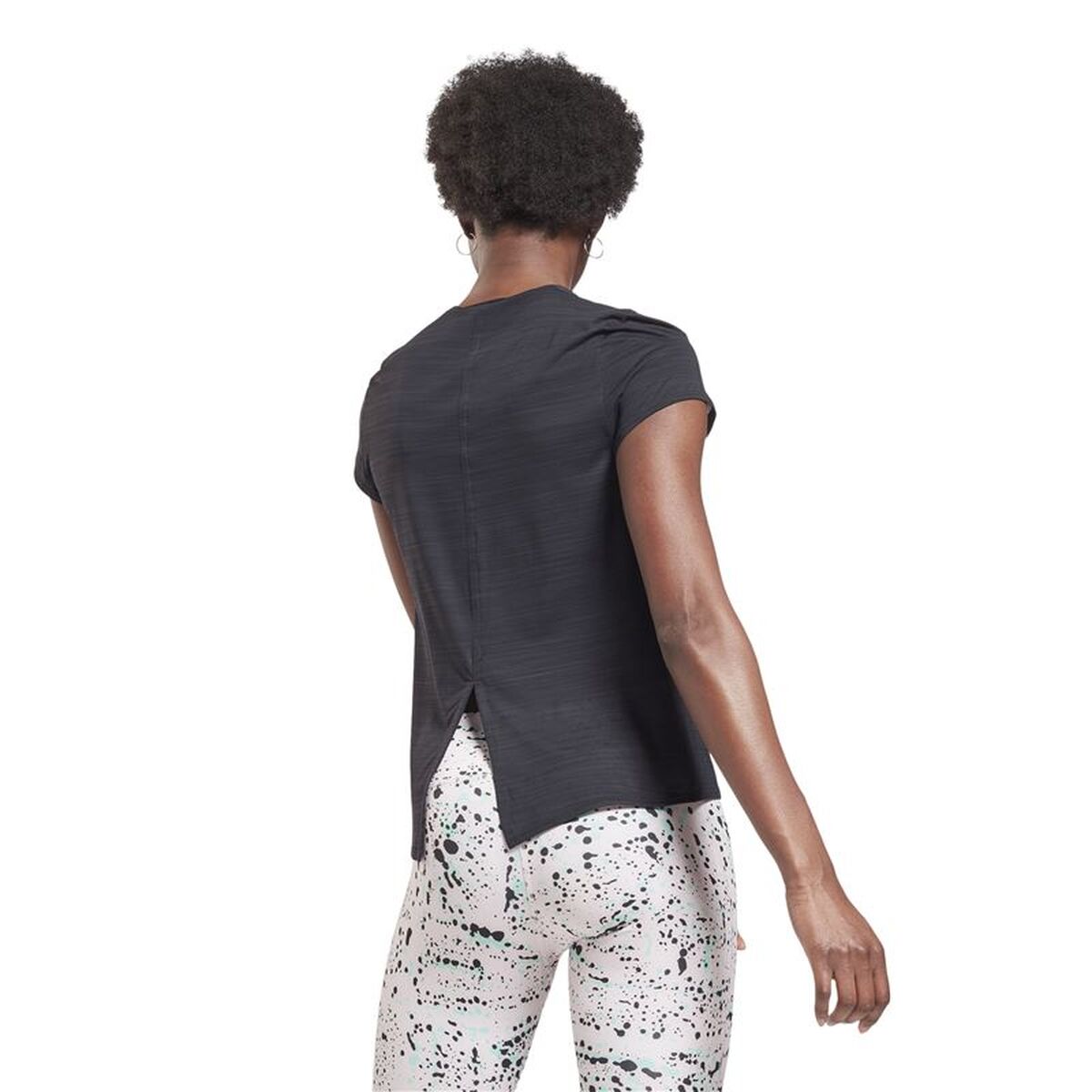 Dames-T-Shirt met Korte Mouwen Reebok Workout Ready Activchill Zwart