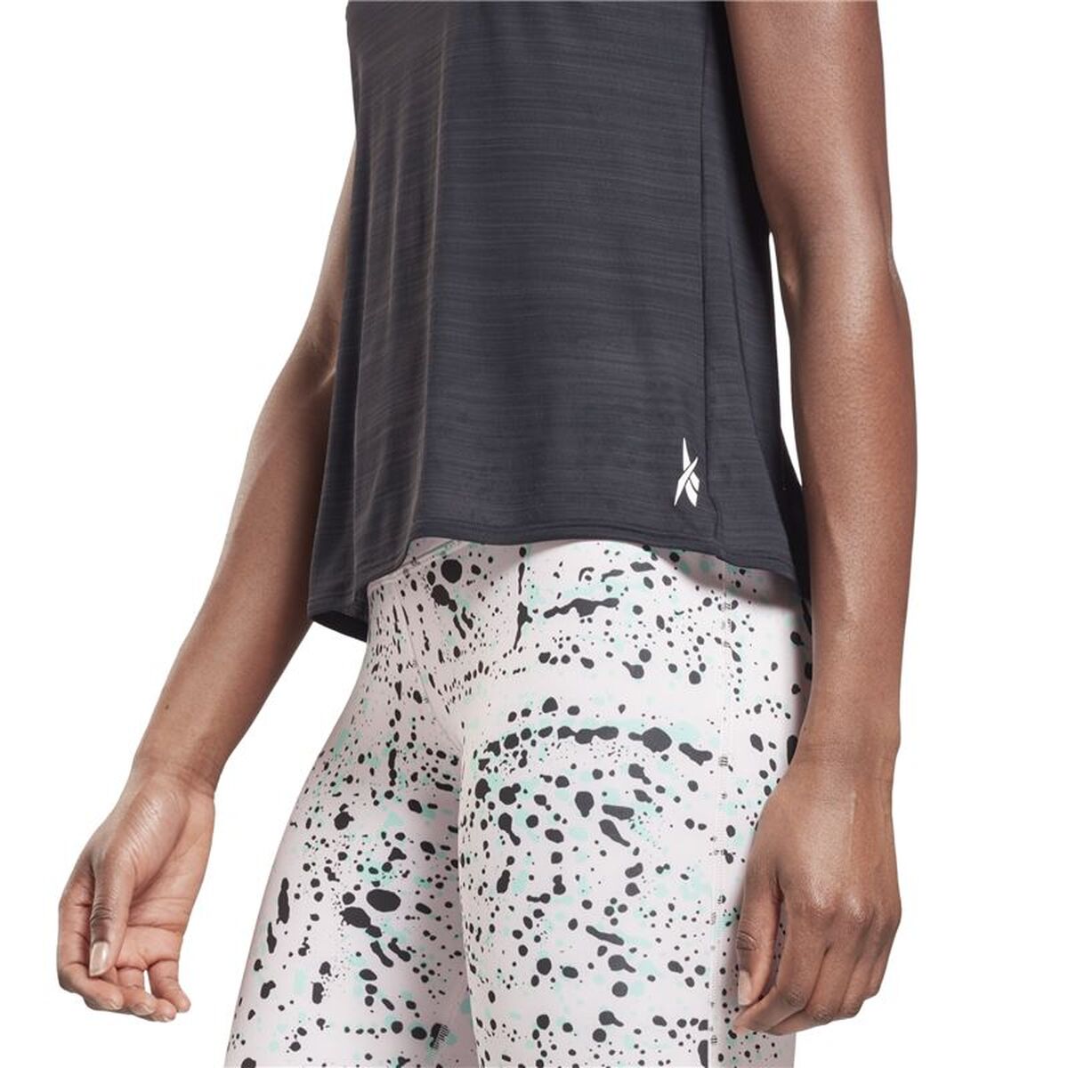 Dames-T-Shirt met Korte Mouwen Reebok Workout Ready Activchill Zwart