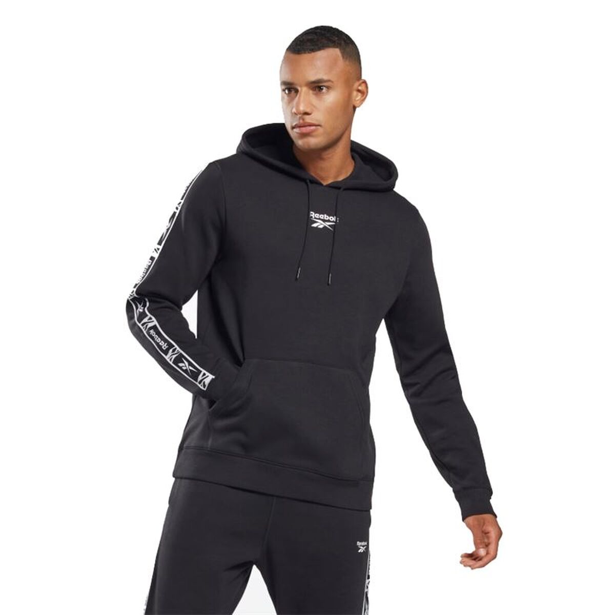 Herenhoodie Reebok RI Tape OTH Hoodie Zwart