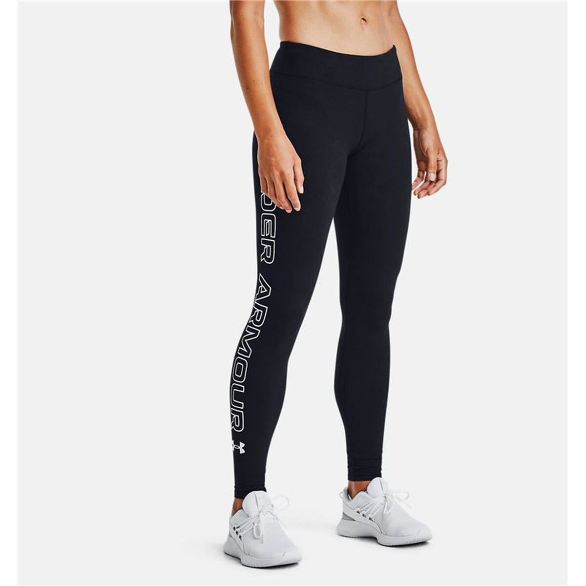 Sportleggings voor Dames Under Armour Favorite Wordmark Zwart