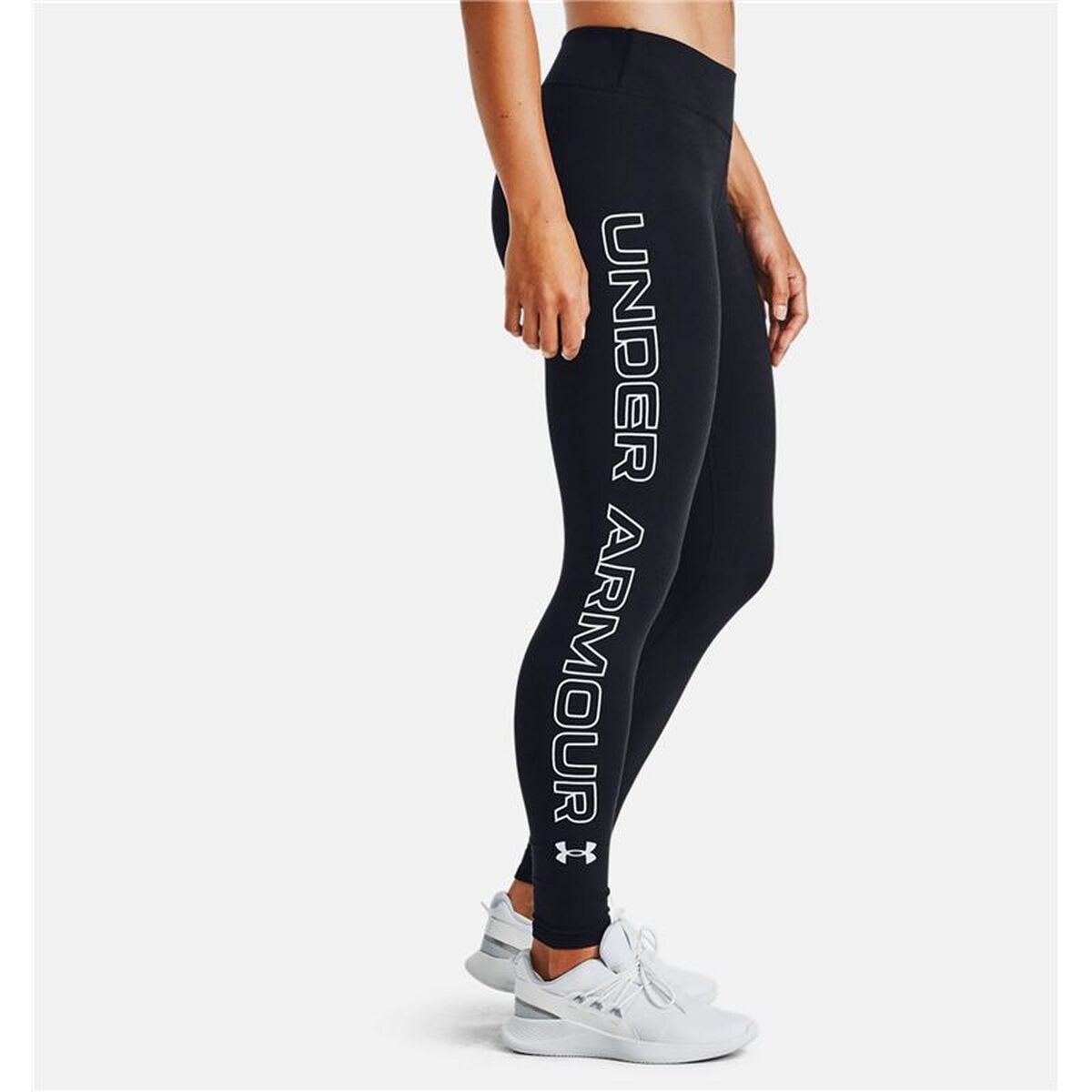 Sportleggings voor Dames Under Armour Favorite Wordmark Zwart