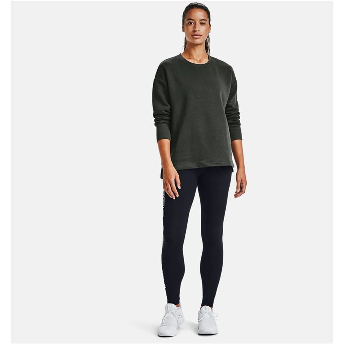 Sportleggings voor Dames Under Armour Favorite Wordmark Zwart