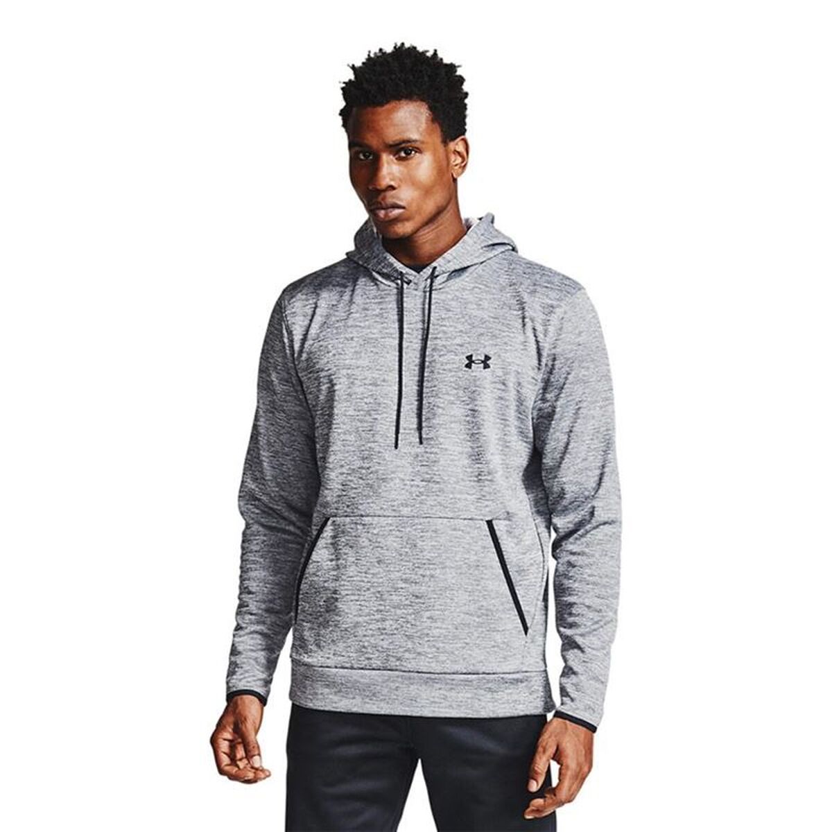 Herenhoodie Under Armour Fleece Twist Donker grijs