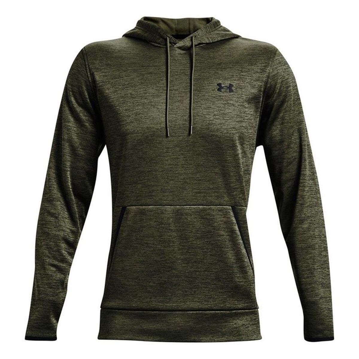 Herenhoodie Under Armour Fleece Twist Donkergroen