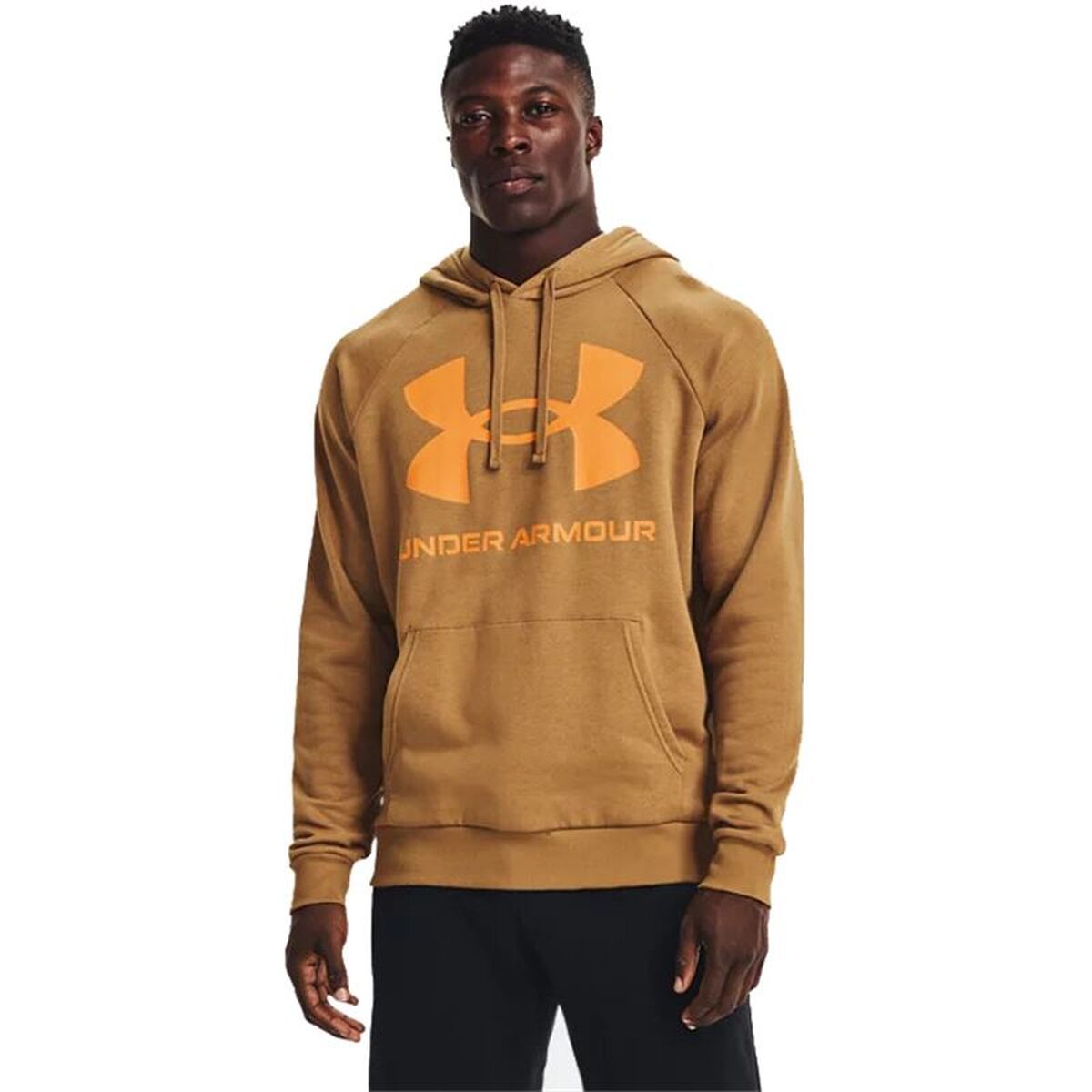 Herenhoodie Under Armour Rival Fleece Oker