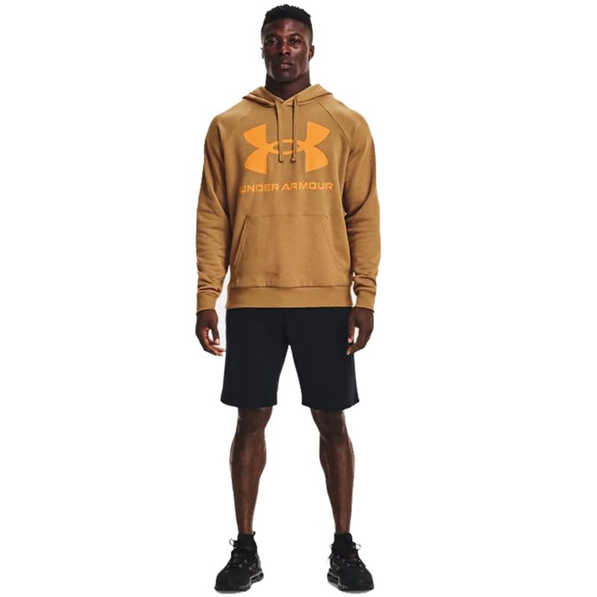 Herenhoodie Under Armour Rival Fleece Oker