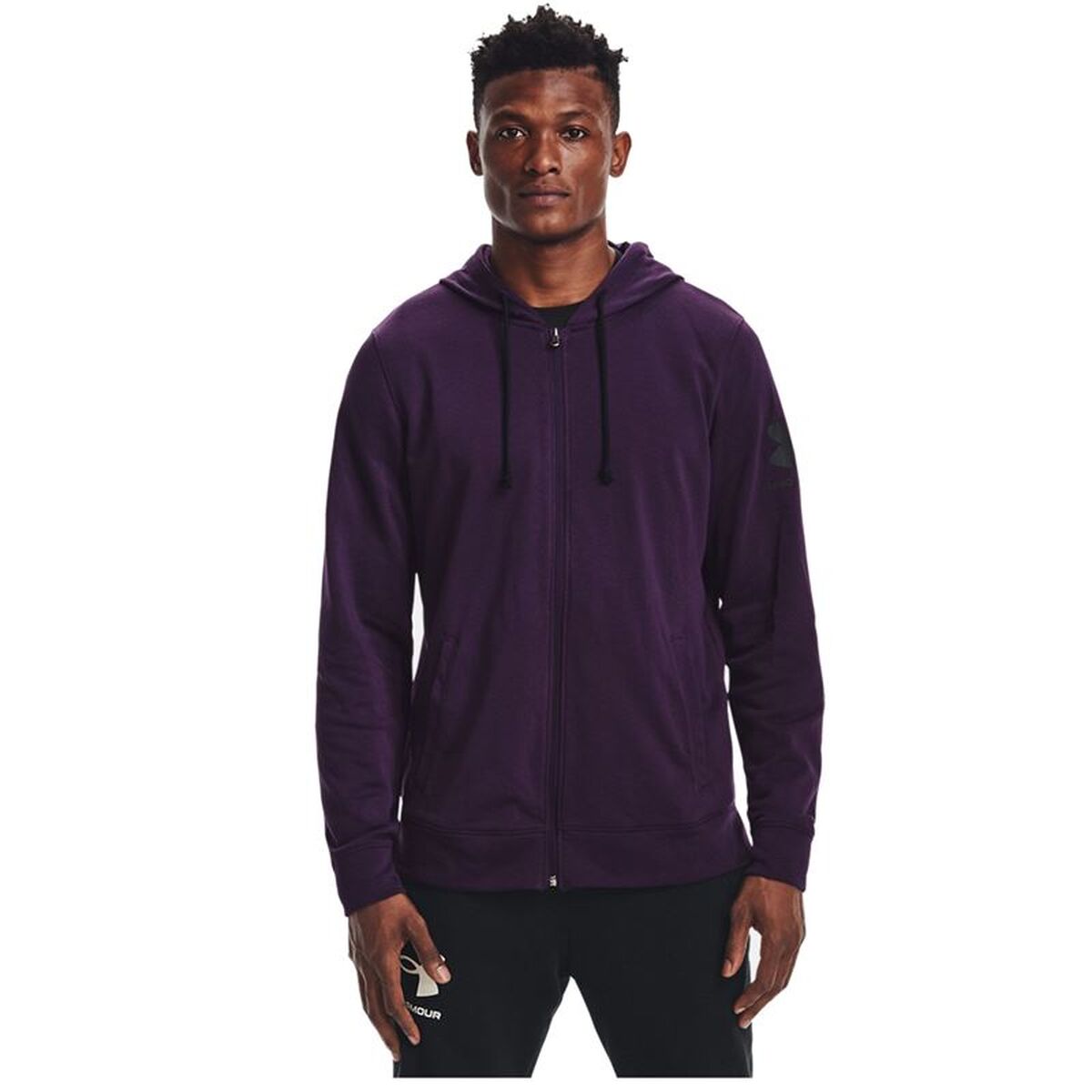 Heren Sportjas Under Armour Rival Terry Magenta