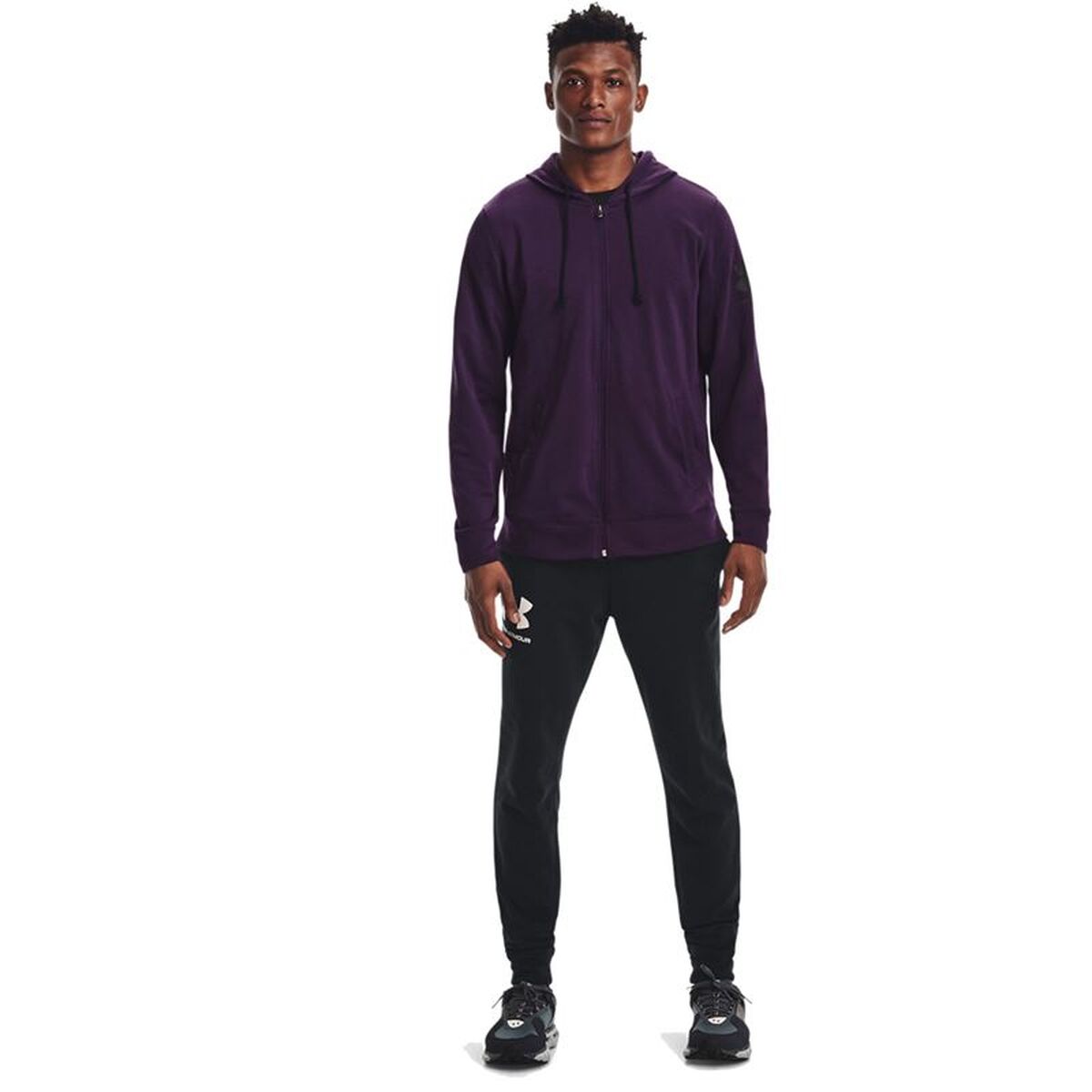 Heren Sportjas Under Armour Rival Terry Magenta