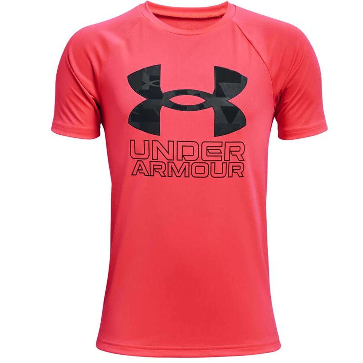 T-Shirt met Korte Mouwen voor kinderen Under Armour Tech Hybrid Rood