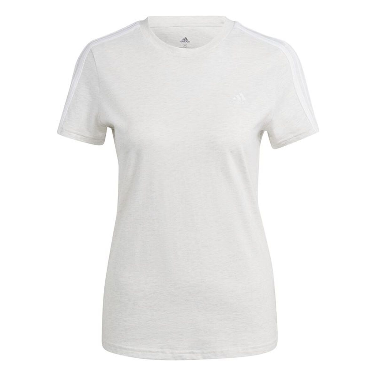 Dames-T-Shirt met Korte Mouwen Adidas 3S Wit