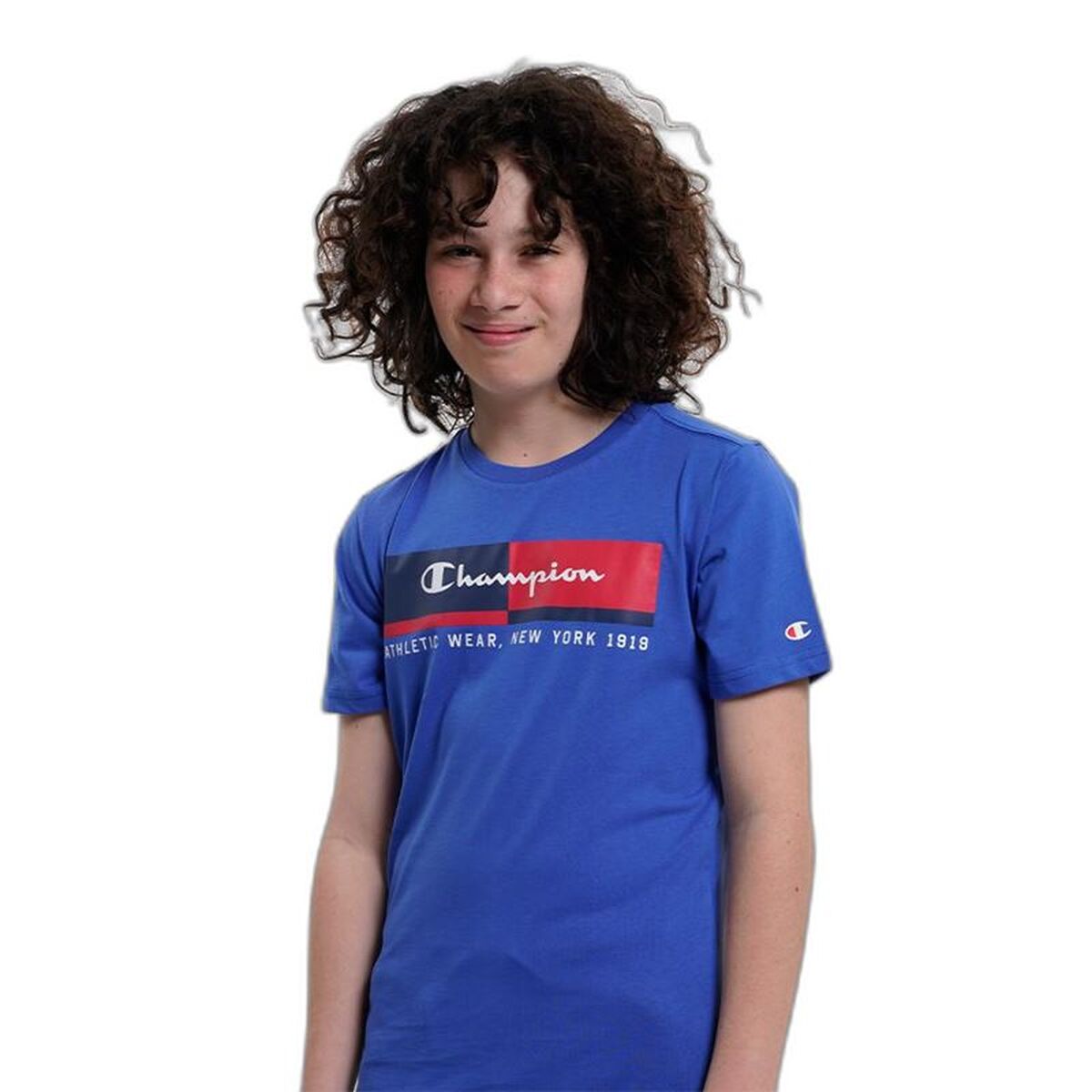 T-Shirt met Korte Mouwen voor kinderen Champion Crewneck