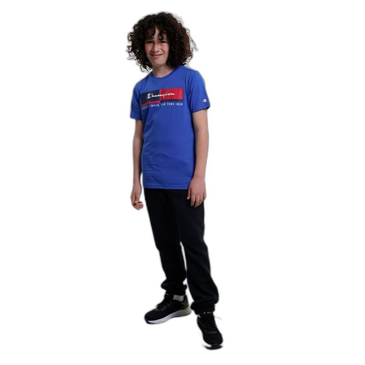 T-Shirt met Korte Mouwen voor kinderen Champion Crewneck