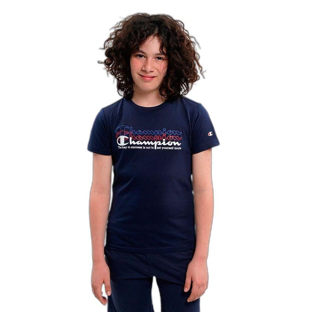 T-Shirt met Korte Mouwen voor kinderen Champion Crewneck