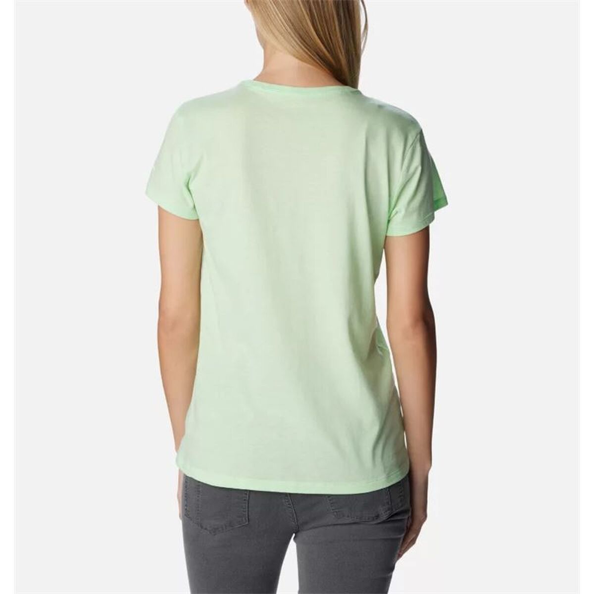 Womens Short Sleeve T-Shirt Columbia 1992134372 Light Green