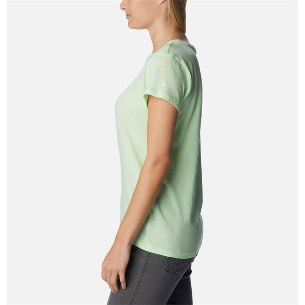 Womens Short Sleeve T-Shirt Columbia 1992134372 Light Green