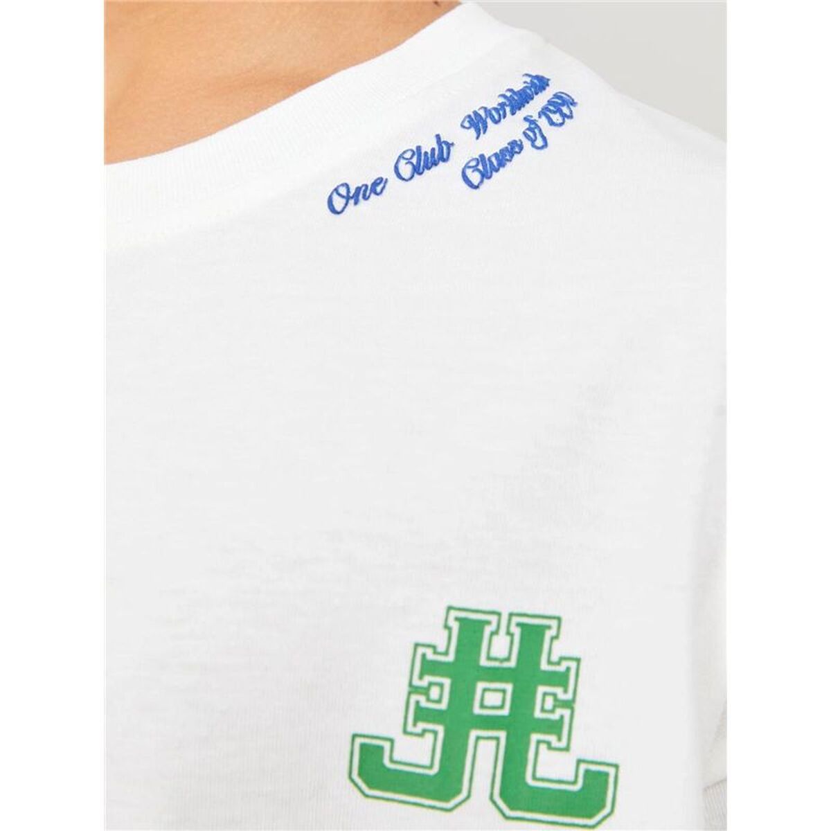 T-Shirt met Korte Mouwen voor kinderen Jack & Jones Jorcole Back Print Tee Ss Wit