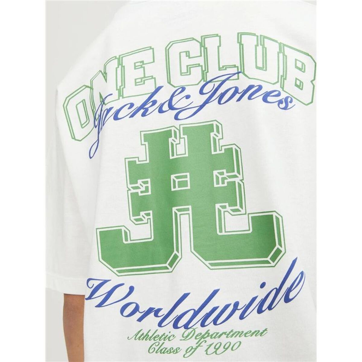 T-Shirt met Korte Mouwen voor kinderen Jack & Jones Jorcole Back Print Tee Ss Wit