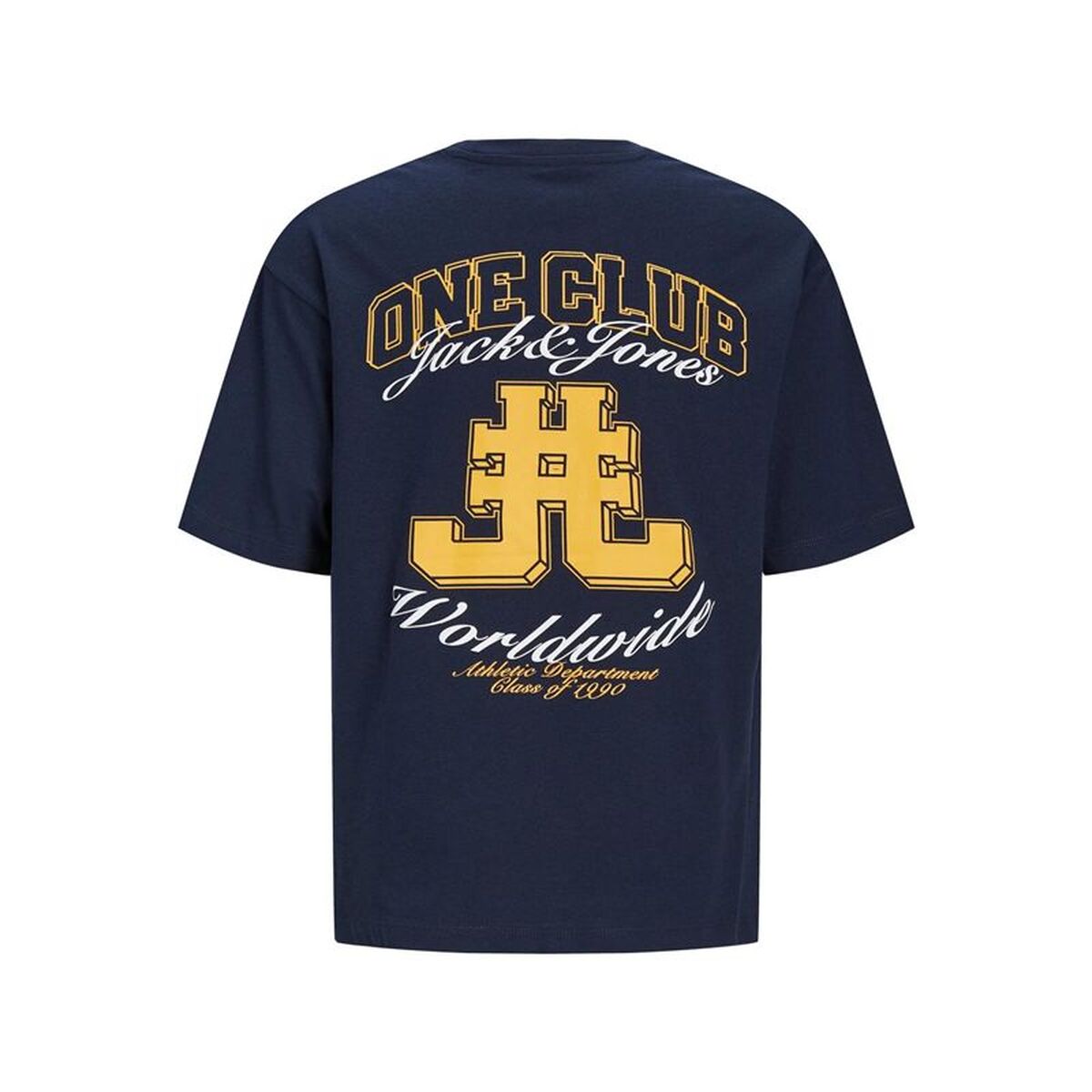 T-Shirt met Korte Mouwen voor kinderen Jack & Jones Jorcole Back Print Tee Ss Marineblauw