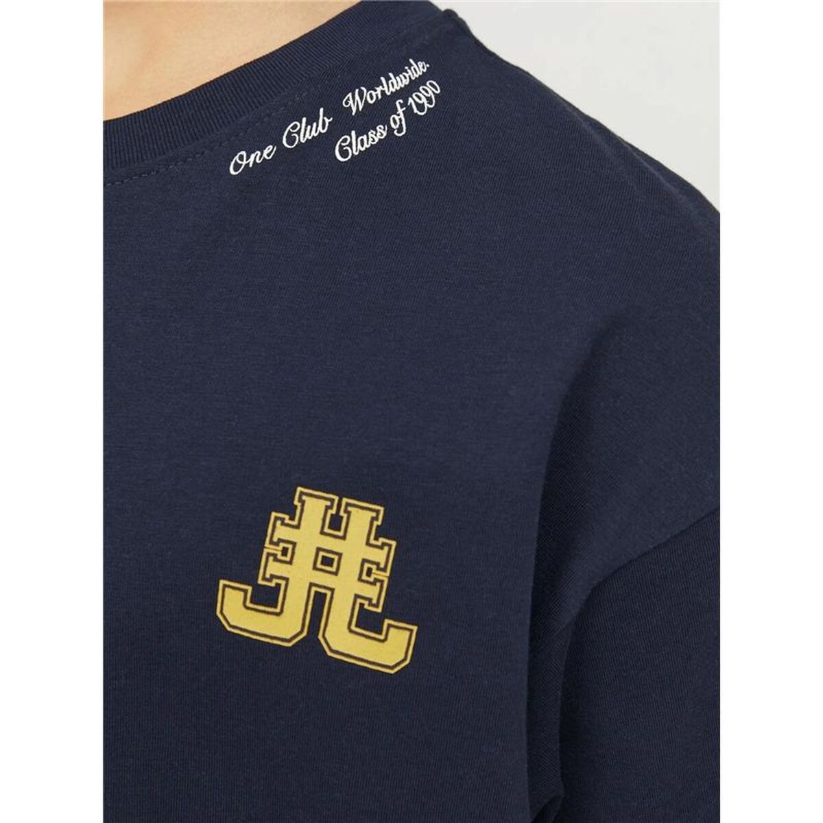 T-Shirt met Korte Mouwen voor kinderen Jack & Jones Jorcole Back Print Tee Ss Marineblauw