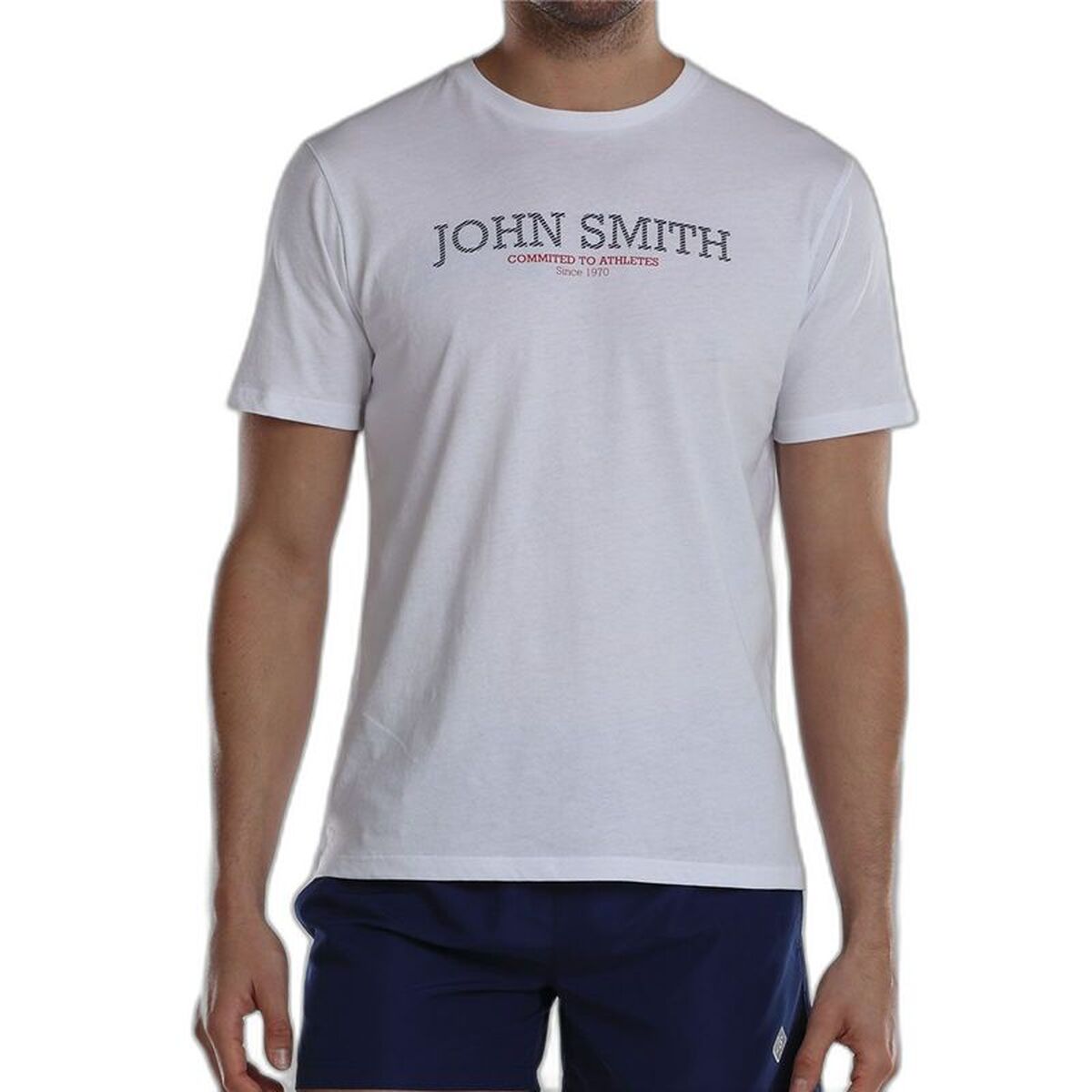Heren-T-Shirt met Korte Mouwen John Smith Efebo Wit