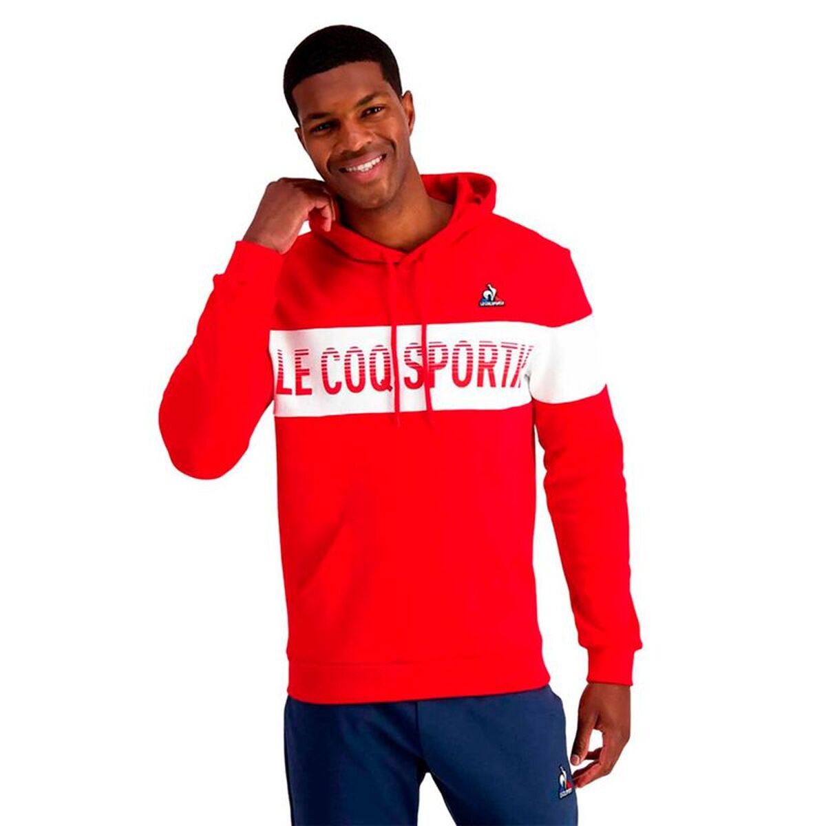 Herenhoodie Le coq sportif Bah N°1 Rouge Rood