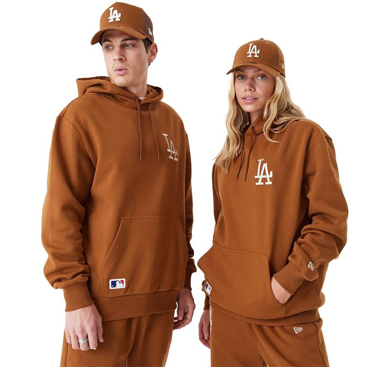 Herenhoodie New Era League Essentials Oker