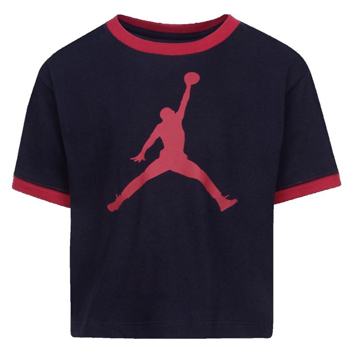 T-Shirt met Korte Mouwen voor kinderen Nike Essentials Ringer Zwart