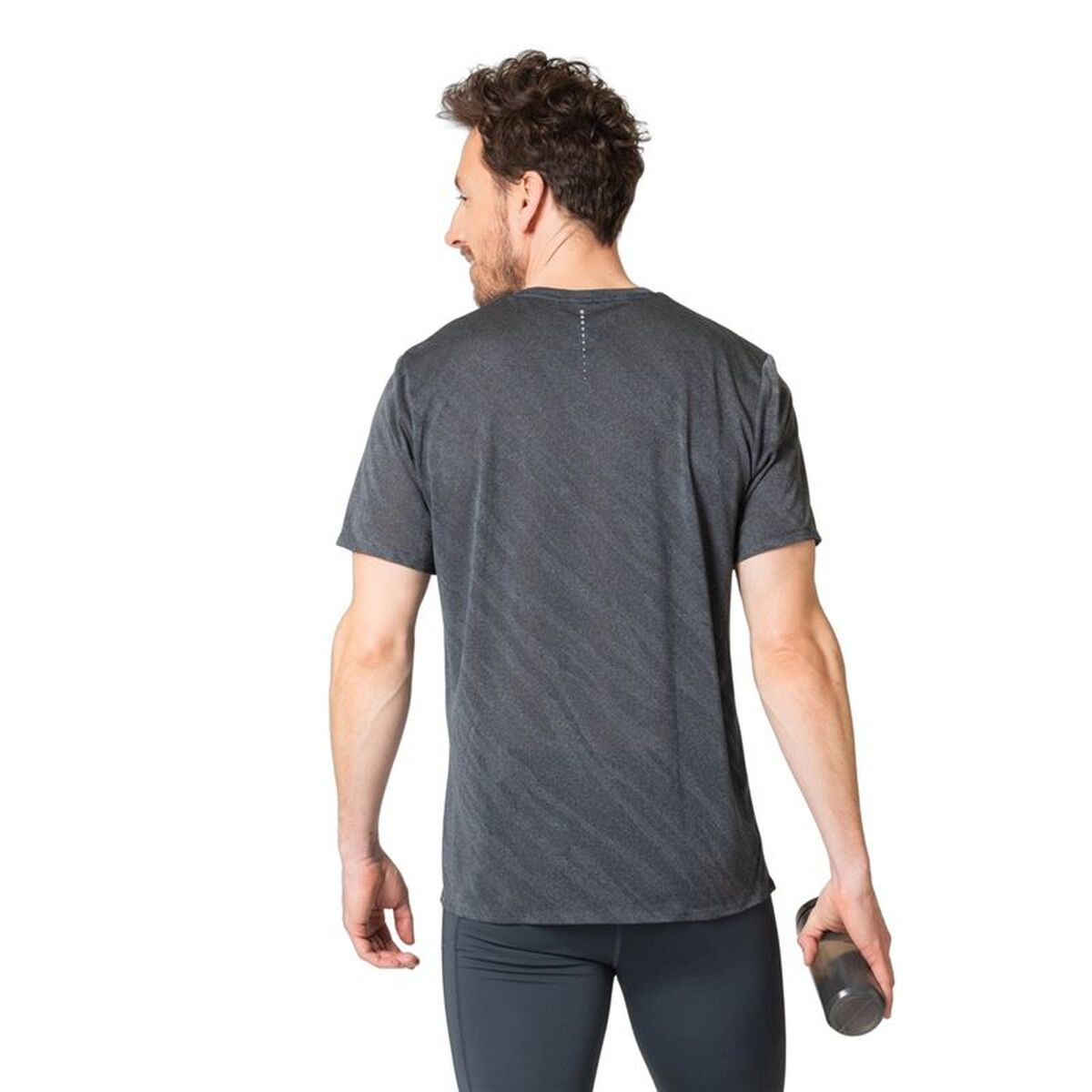 Uniseks T-Shirt met Korte Mouwen Odlo Neck S/S Zeroweight Enginee Grijs