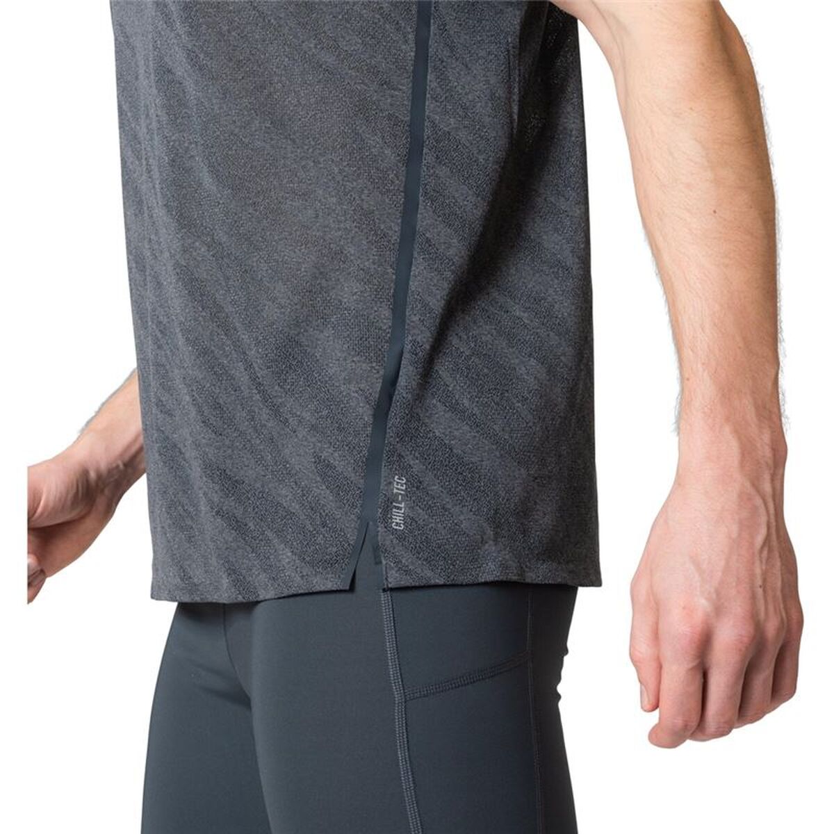 Uniseks T-Shirt met Korte Mouwen Odlo Neck S/S Zeroweight Enginee Grijs
