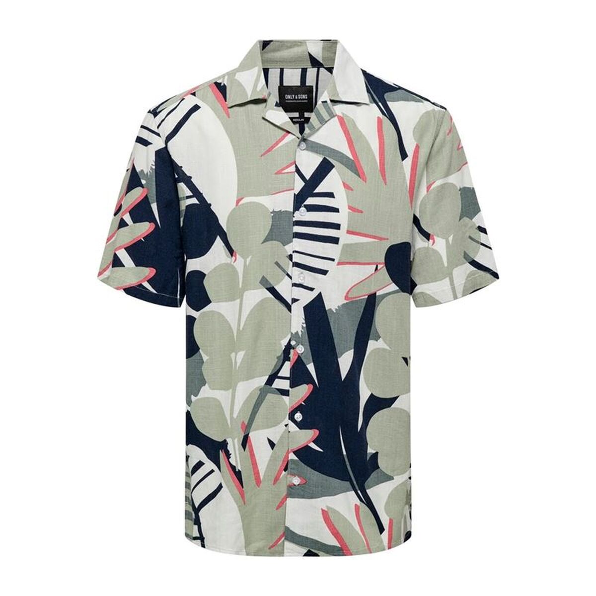 Overhemd Only & Sons Onsbertil Reg Visc Linen Tea Kaki