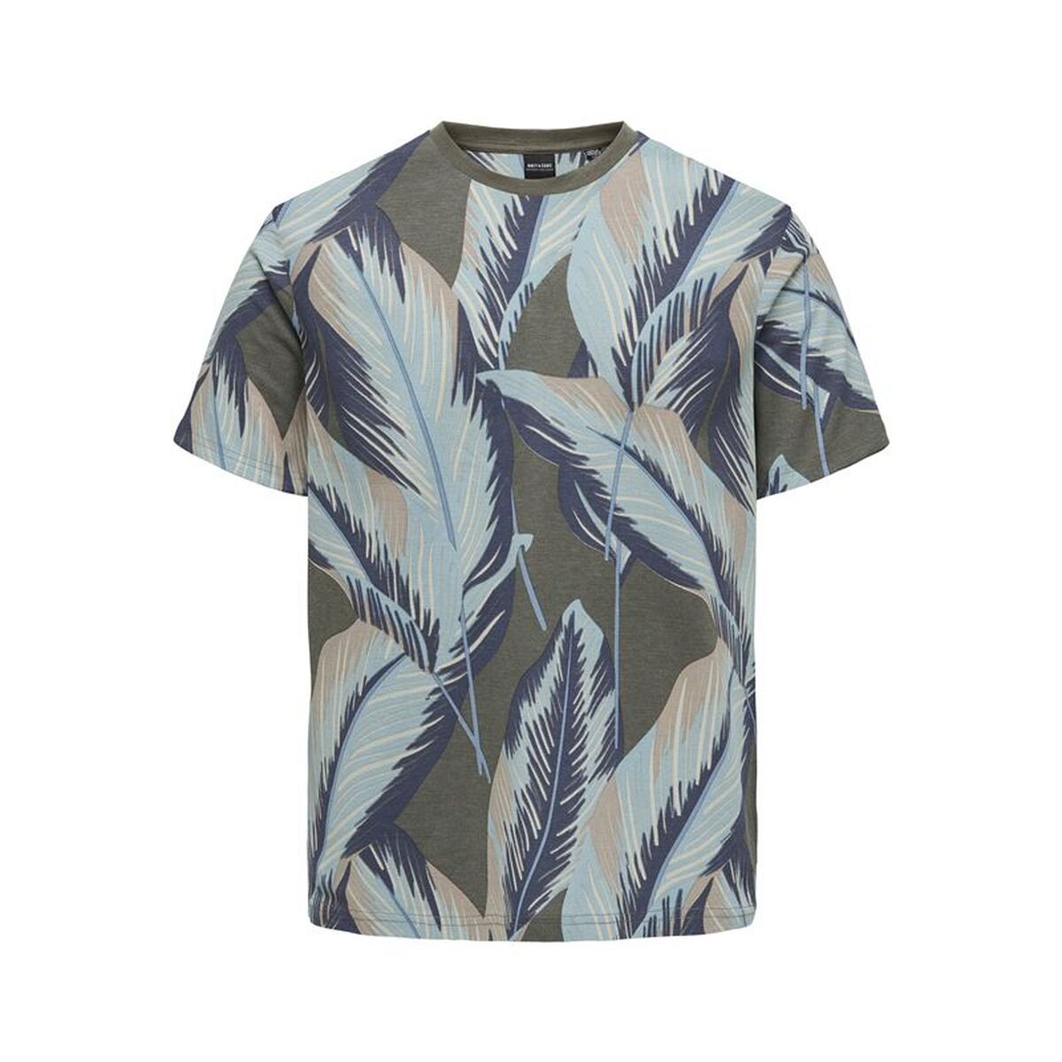 Heren-T-Shirt met Korte Mouwen Only & Sons Onskobe Reg Olijf