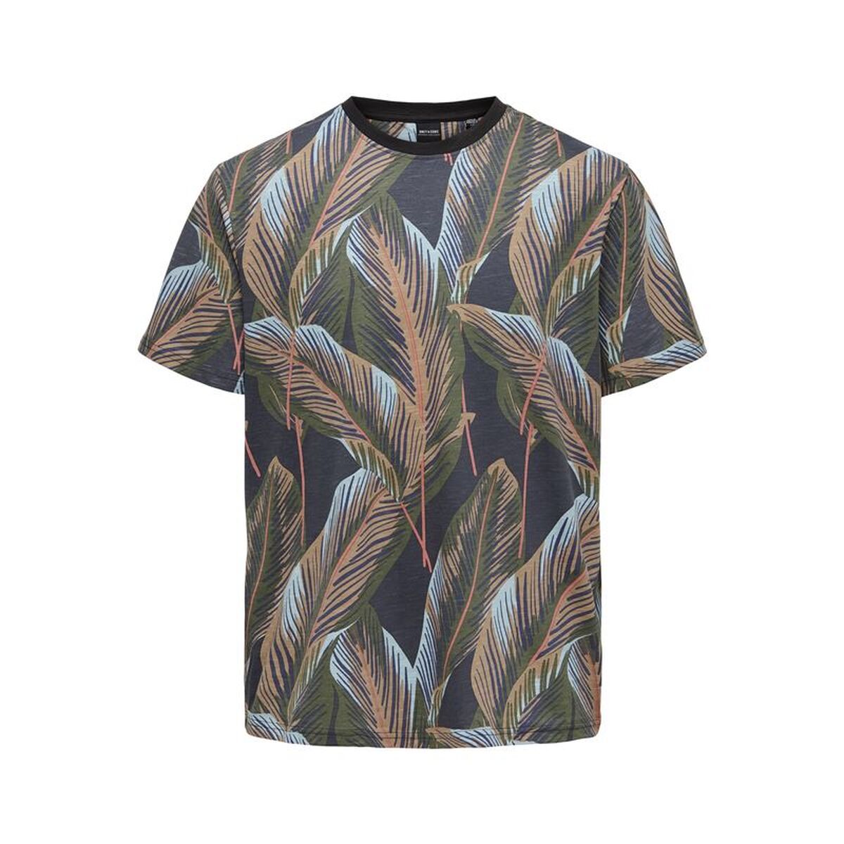 Heren-T-Shirt met Korte Mouwen Only & Sons Onskobe Reg Zwart