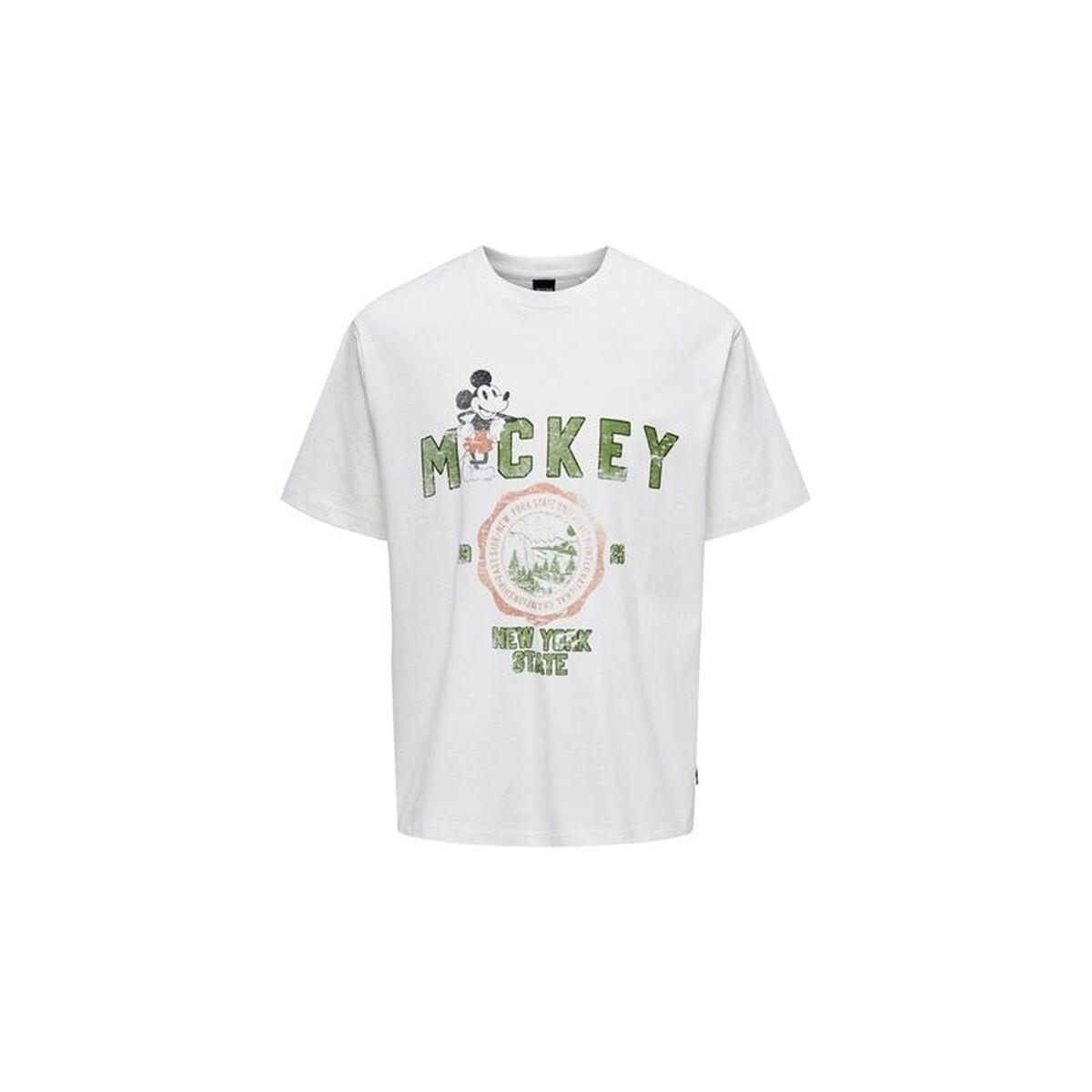 Heren-T-Shirt met Korte Mouwen Only & Sons Mickey Rlx Cloud Dancer Wit